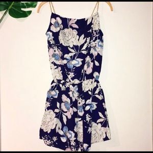 Boutique Navy Floral Romper